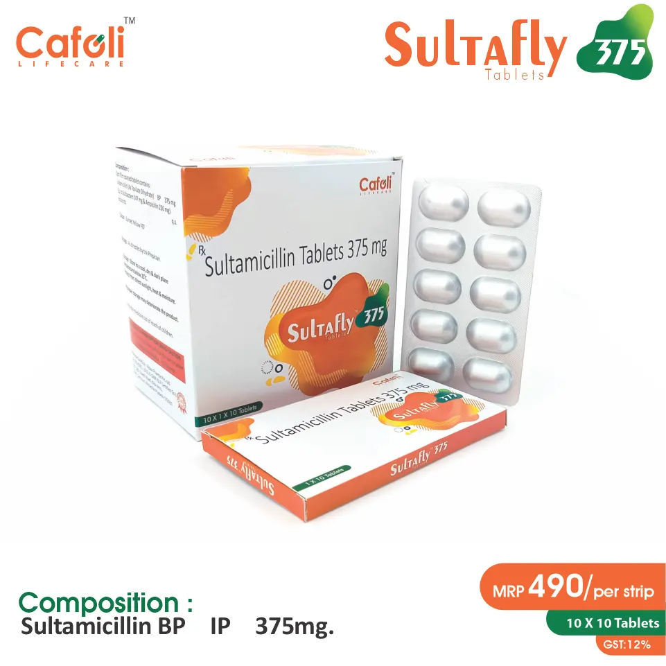 Sultamicillin Tosilate Tablet at the best price in PCD Pharma Franchise for Bacterial Infection Treatment.